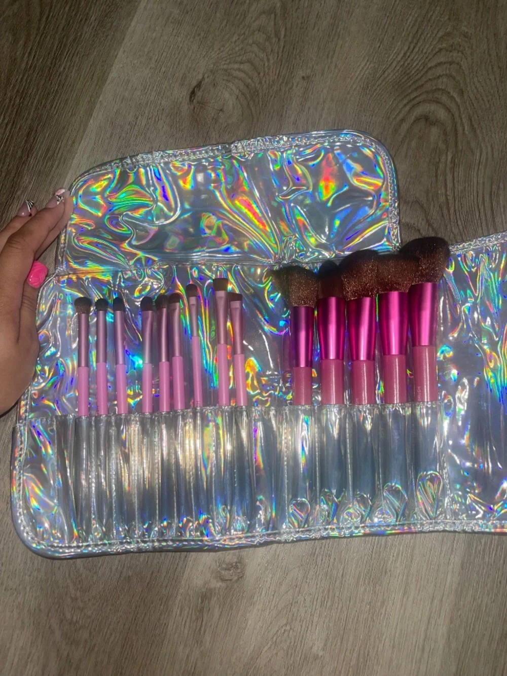 Beauty Creations Holo Fun 12pc Makeup Brush Set + Case (Incomplete 10/12)
